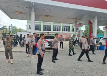 Polres Kampar Gelar Show Of Force Jelang Pelantikan Bupati Jaga Kamtibmas Dan Gangguan Keamanan