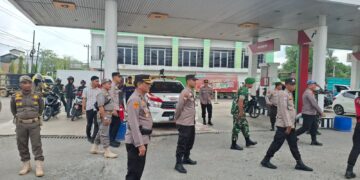 Polres Kampar Gelar Show Of Force Jelang Pelantikan Bupati Jaga Kamtibmas Dan Gangguan Keamanan