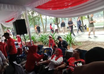 Antusias Warga Mengikuti Donor Darah Di Kambang Iwak Kota Palembang