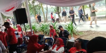 Antusias Warga Mengikuti Donor Darah Di Kambang Iwak Kota Palembang