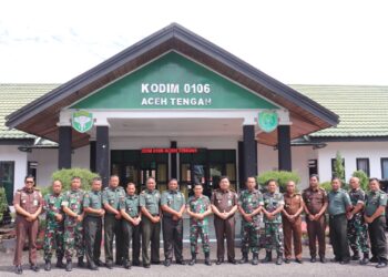 Gelar Sosialisasi, Asisten Bidang Pidana Militer Kejati Aceh Kunjungi Kodim 0106/Aceh Tengah