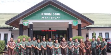 Gelar Sosialisasi, Asisten Bidang Pidana Militer Kejati Aceh Kunjungi Kodim 0106/Aceh Tengah
