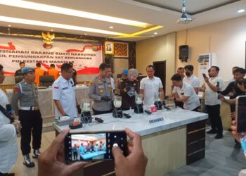 Polrestabes Makassar Musnahkan Narkotika Jenis Sabu Seberat 1,4 Kg