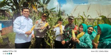 Kapolsek Betung Saksikan Panen Jagung Serentak Melalui Zoom Meeting 