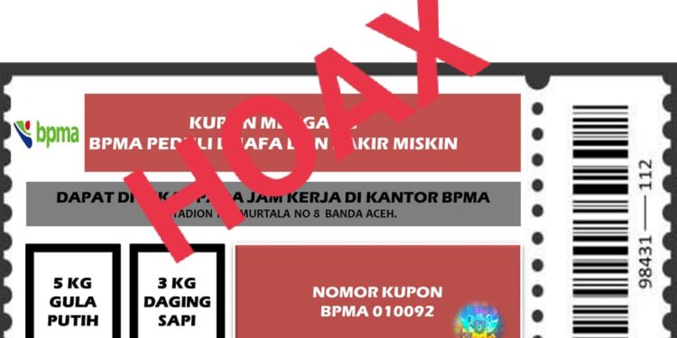 Kupon Meugang Milik BPMA Peduli Duafa Diduga Palsu, Beredar Di Media Sosial