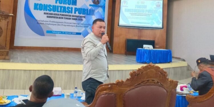 Sekretaris Komisi D DPRK Syukri Hadiri Forum Konsultasi Publik RKPD Aceh Tengah 2026
