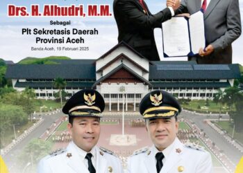 Alhudri Resmi Ditunjuk Sebagai Plt Sekda Aceh, Bupati Haili Yoga dan Muchsin Hasan Ucapkan Selamat