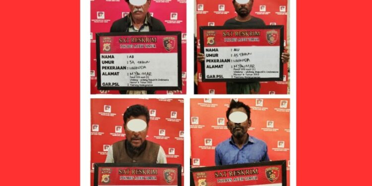 Empat WNA Ditetapkan Tersangka Penyelundupan Imigran Ilegal Rohingya 