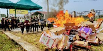 Asta Cita Presiden, Bea Cukai Langsa Musnahkan Barang Ilegal