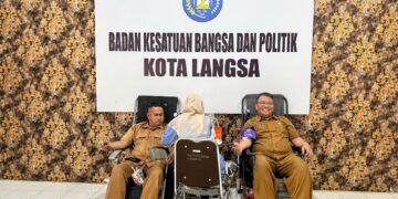 Kesbangpol Kota Langsa Gelar Donor Darah Rutin