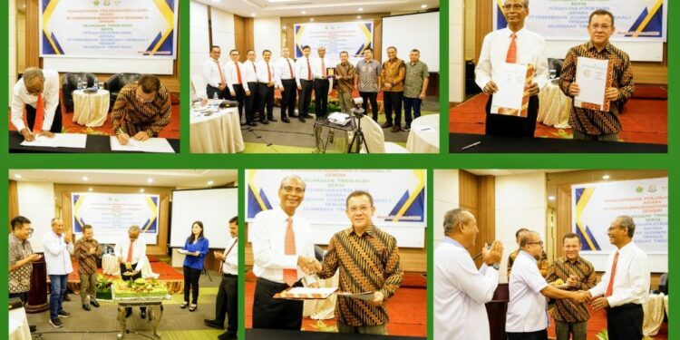 PTPN IV Regional 6 Tanda Tangan PKS Dengan PTPN I Regional 1 dan Kejati Aceh