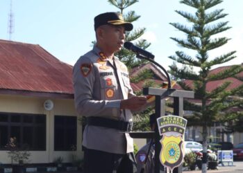 Upacara Kenaikan Pangkat Pengabdian Personel Polres Bener Meriah