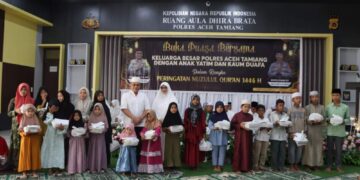 Peringati Nuzulul Qur’an, Polres Aceh Tamiang Gelar Buka Puasa Bersama Anak Yatim Dan Dhuafa