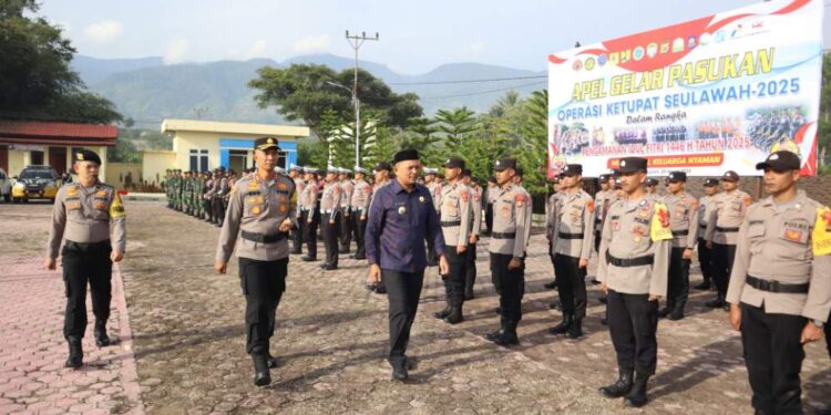 Bupati Suhaidi Hadiri Apel Operasi Ketupat  Seulawah 2025 Di Polres Gayo Lues