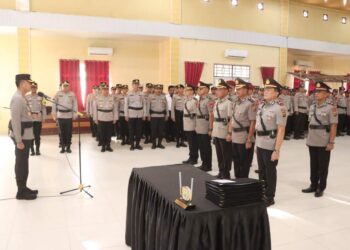 Sejumlah PJU Polres Banyuasin Dan Kapolsek Berganti