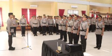 Sejumlah PJU Polres Banyuasin Dan Kapolsek Berganti