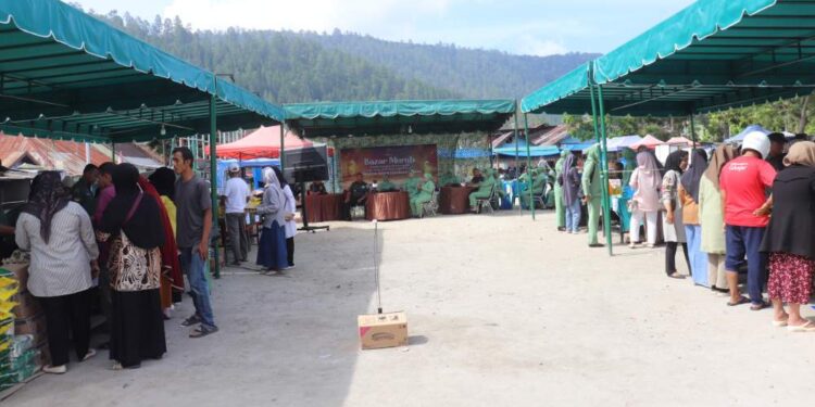 Menyambut Idul Fitri 1446 H, Kodim 0106/Aceh Tengah Gelar Bazar Murah