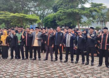 Bupati Haili Yoga Pimpin Apel Pagi Gabungan Di Dinas Pendidikan Dan Kebudayaan Aceh Tengah