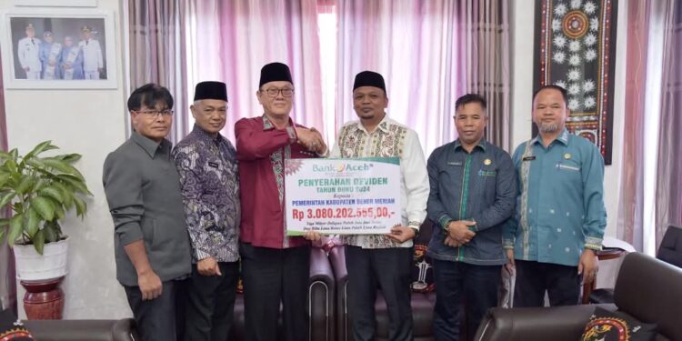 Pemkab Bener Meriah Terima Deviden Tahun Buku 2024 Sebesar 3 Miliar lebih Dari BAS