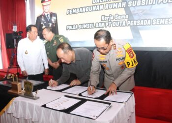 Groundbreaking Pembangunan Perumahan Bersubsidi, Kapolda Sumsel : Negara Bantu Masyarakat