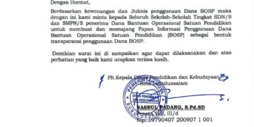 Dinas Pendidikan Kota Subulussalam Tegaskan Penggunaan Dana BOSP Harus Transparan