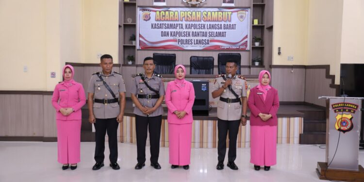 Kapolres Langsa Lantik AKP Jufrizal, S. H., M. H, Jabat Kasat Samapta