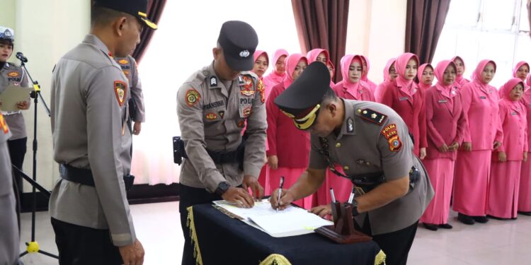 Kapolres Bener Meriah Pimpin Sertijab Wakapolres Dan Kasat Reskrim