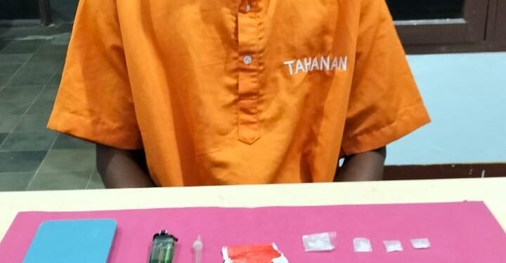 Polsek Kampar Ringkus Pengedar Di Jalan Pekanbaru- Bangkinang, 0,37 Gram Sabu Diamankan