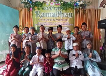Memeriahkan Bulan Suci Ramadhan, Kelurahan Sako Gelar Perlombaan Anak Anak RT 03 RW 01