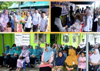 Meningkatnya Kebutuhan Jelang Idul Fitri, Wabup Kampar Dr. Misharti Buka GPM Desa Gunung Sari