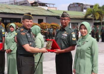 Dandim 0106/Aceh Tengah Pimpin Penerimaan Anggota Baru Dan Pelepasan Purna Tugas 