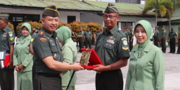 Dandim 0106/Aceh Tengah Pimpin Penerimaan Anggota Baru Dan Pelepasan Purna Tugas 