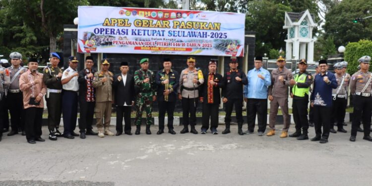 Polres Aceh Tengah Laksanakan Apel Gelar Pasukan Operasi Ketupat Seulawah 2025 Pengamanan Idul Fitri 1446 H