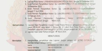 Penyelidikan Dugaan Penipuan Dihentikan, Kinerja Dirreskrimum Polda Riau Patut Dipertanyakan?