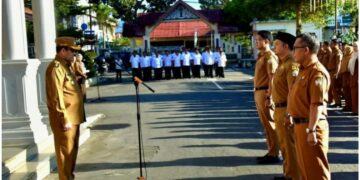 Pimpin Apel Pagi Perdana, Bupati Haili Yoga : Kita Semua Sebagai Pelayanan Masyarakat