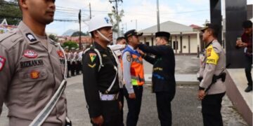 Pimpin Apel Gelar Pasukan Operasi Ketupat Seulawah 2025, Bupati Haili Yoga Bacakan Amanat Kapolri