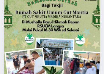 RSU Cut Meutia Langsa Bagi Takjil Bubur Kanji Selama Bulan Suci Ramadhan