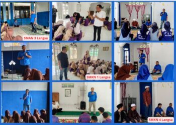 Gemakan Literasi Digital, PWI Langsa Sambangi Tiga Sekolah