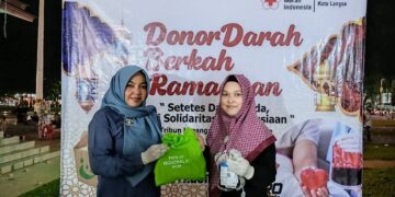 Guna Menuhi Stok Darah Bulan Ramadan, UDD PMI Kota Langsa Gelar Donor Darah Malam di Tribun Lapangan Merdeka 