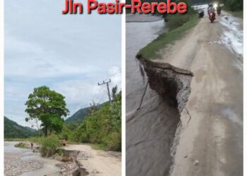 Pengunjung Objek Wisata Kolam Biru Tripe Jaya Keluhkan Jalan Rusak 