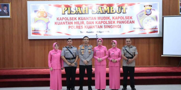 Polres Kuansing Gelar Acara Kenal Pamit Tiga Kapolsek, Momentum Penuh Keakraban