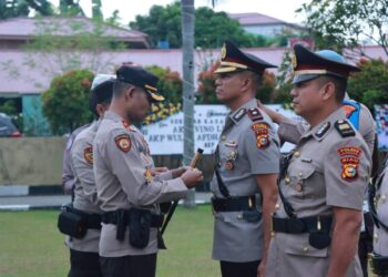 Kapolres Kampar Pimpin Sertijab Kasat Reskrim, Kasat Lantas, Kapolsek Siak Hulu Dan Kapolsek Tambang 