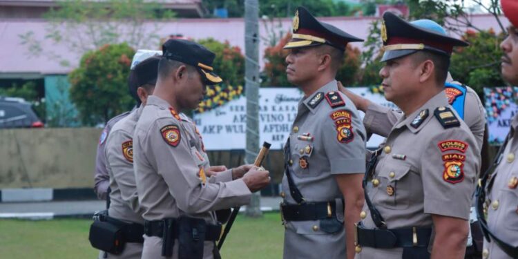 Kapolres Kampar Pimpin Sertijab Kasat Reskrim, Kasat Lantas, Kapolsek Siak Hulu Dan Kapolsek Tambang