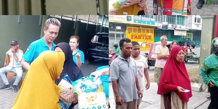 Rayakan Imlek, YAKIN Bagikan Ratusan Paket Sembako Untuk Warga Medan