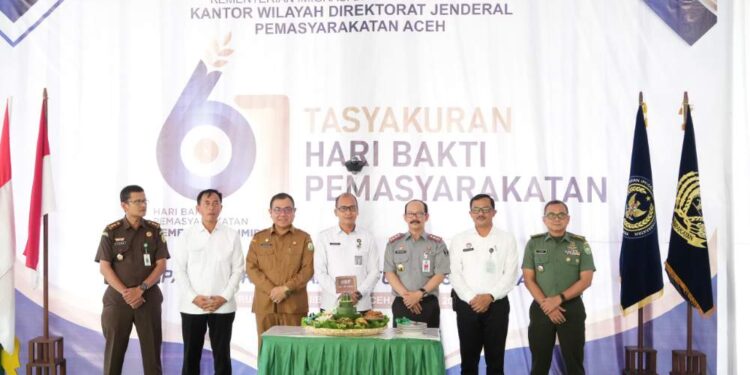 Kanwil Dirjenpas Dan Forkopimda Aceh Bersatu Dalam Tasyakuran HBP Ke-61