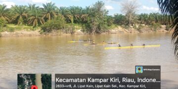 Perlombaan Pacu Sampan Memeriahkan Hari Raya Idul Fitri 1446 H Di Lipat Kain Selatan 