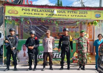 Brimob Sumut Perkuat Pengamanan Idul Fitri 2025 Di Tapanuli Utara, Humbahas Dan Toba