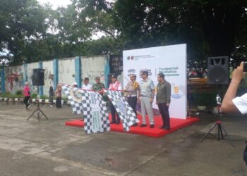 Pelepasan Peserta Angkutan Balik Mudik Gratis Kemenhub Tahun 2025 Kota Palembang