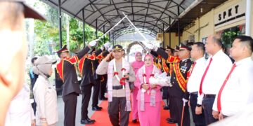 Rangkaian Acara Pisah Sambut Kapolres Kampar Berlangsung Khidmat Dan Haru