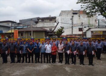 Diknas Pendidikan Kota Palembang Menghadiri Halal Bi Halal Di Pos Damkar Kemuning